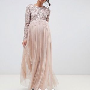 Maya Maternity long sleeved maxi dress